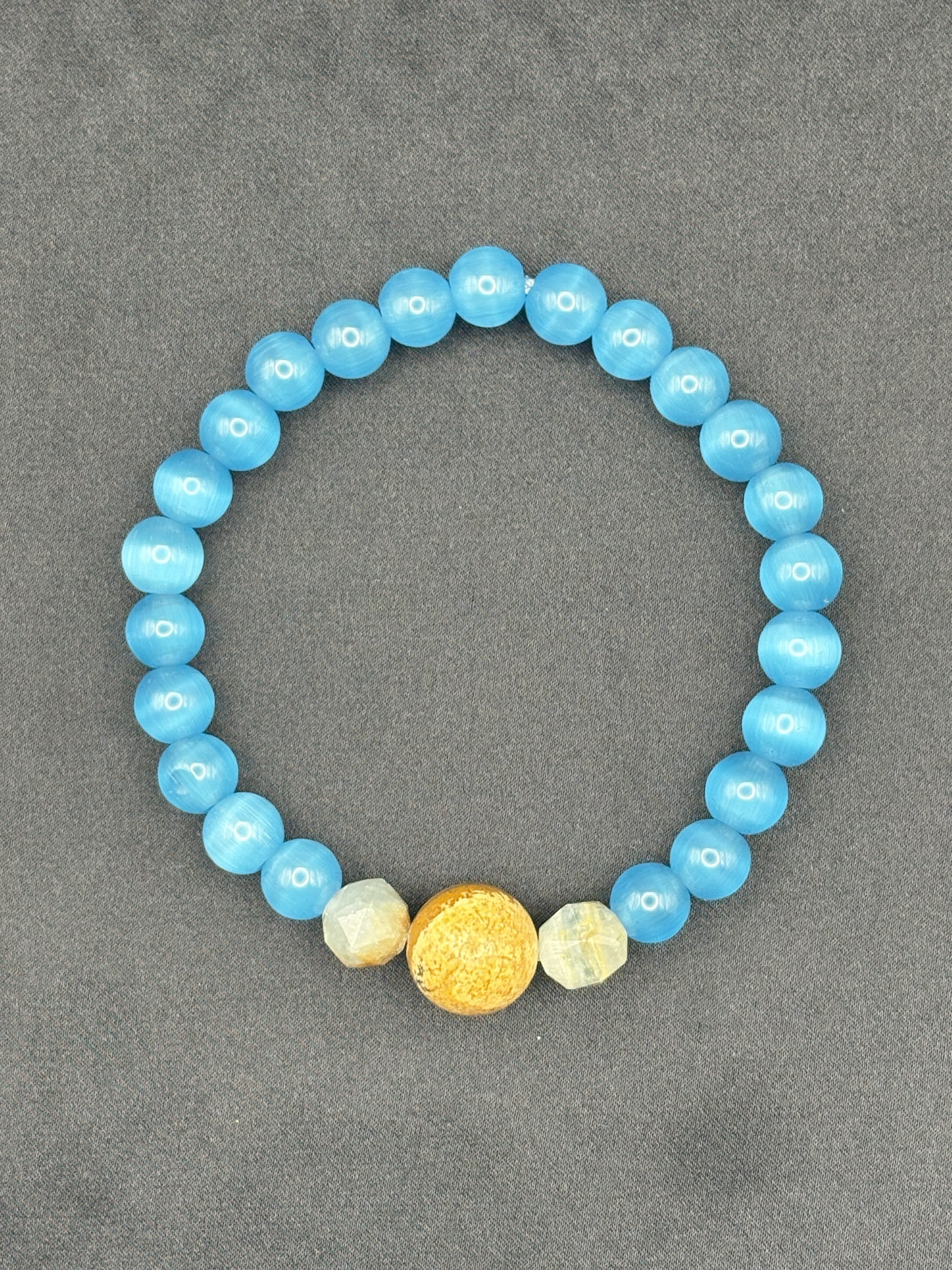 Blue Cat Eye & Tiger Eye Vision Bracelet